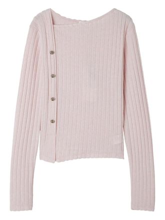 B+ab buttoned ribbed T-shirt - Pink