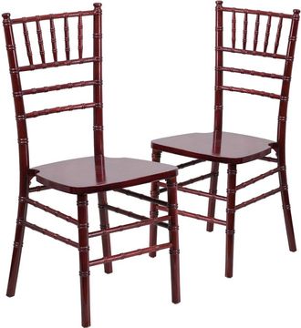 Flash Furniture 2 Pk. HERCULES Series Mahogany Wood Chiavari Chair