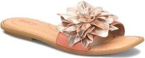B&oslash;rn Hibiscus Slide Sandal in Rose Metallic Combo at Nordstrom Rack, Size 10