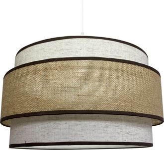 Wonderlamp Lampara colgante original natural de 3 pantallas marr&oacute;n