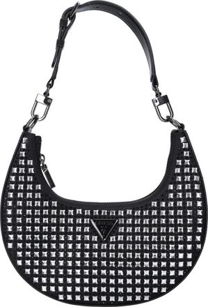 Guess Lua Rhinestone Schoudertas - Dames - Schoudertassen - Zwart - ONE Size - Leer - Tassen