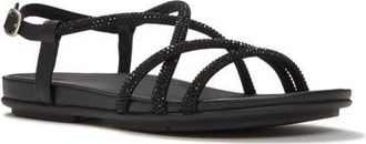 FitFlop Gracie Crystal Strappy Sandal in All Black at Nordstrom, Size 10