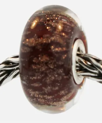 Trollbeads Womens Desert Glass Bead Charm In Brown