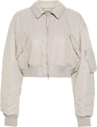 Acne Studios Logo-Embroidered Bomber Jacket - Womens - Nylon/Polyester