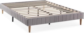 HOMN Base tapizada 140x190 cm color gris claro