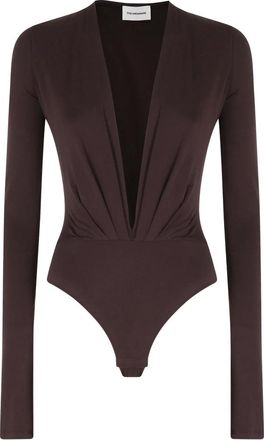Andamane Tops, Dames, Bruin, XS, Tweed, Zelda Bodysuit
