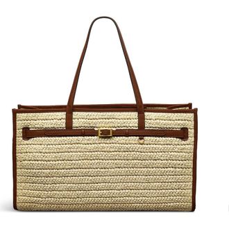 Radley London The Library - Raffia Large Open Top Woven Tote Bag in Natural at Nordstrom