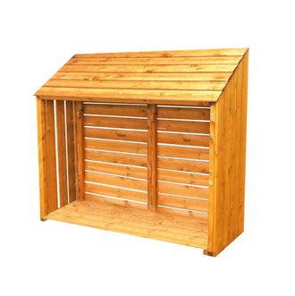 Shires Small Log Store Garden Wood Stack Approx 5 x 2 Feet in Light Tan