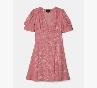 Kate Spade New York Fluid Jacquard Puff Sleeve Mini Dress
