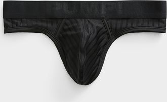 Pump! Mens Whisper sheer-stripe thong Polyester