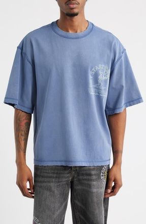 Diet Starts Monday Hollywood Logo Graphic T-Shirt in Washed Blue at Nordstrom, Size Xx-Large