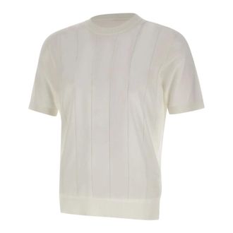 KANGRA Round-neck Knitwear, male, White, Size: 3XL Crew-neck Short-sleeve Sweater