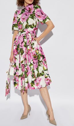 Dolce & Gabbana Dress With Floral Pattern, Womens, Multicolour