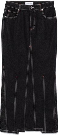 Marine Serre Womens Crescent Moon Long Skirt