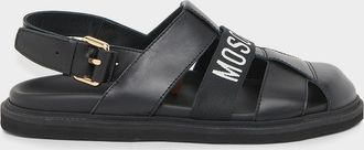 Moschino Men & apos;s M Leather Sandals