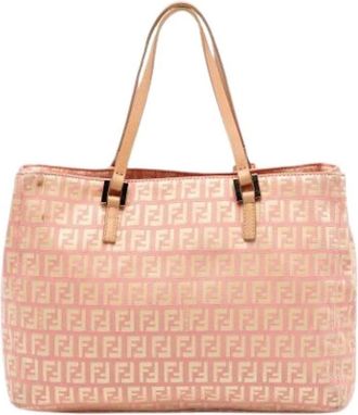 Fendi Pre-owned Tote Bag - Dames - Vintage Shopper - Roze - ONE Size - Leer - Vintage