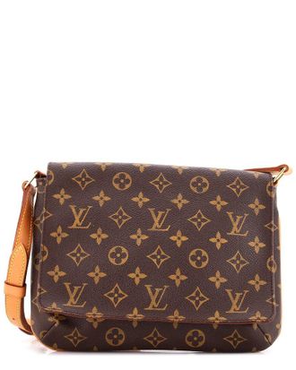 Louis Vuitton Brown Monogram Canvas Musette Tango (Authentic Pre-Loved)