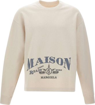 Maison Margiela Relaxed Fit Bold Logo Print Sweatshirt