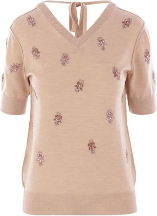 Fendi Maglione crop in lana - Toni neutri