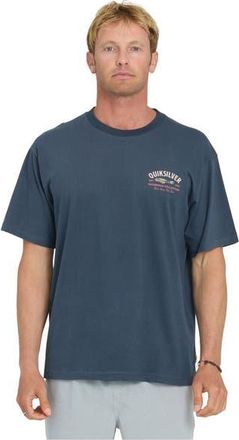 Quiksilver Lure Shop Short Sleeve Shirt in Dark Denim at Nordstrom, Size X-Large