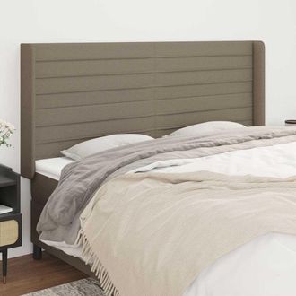 vidaXL Vidaxl Cabecero Con Orejas De Tela Gris Taupe 163x16x118/128 Cm