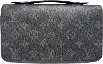 Louis Vuitton Pre-owned Clutches, male, Black, Size: ONE SIZE Pre-owned Monogram Eclipse Long wallet (bi-fold)