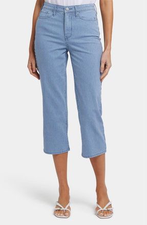 NYDJ Joni High Waist Stripe Relaxed Capri Jeans in Villa Vista Stripe at Nordstrom, Size 14
