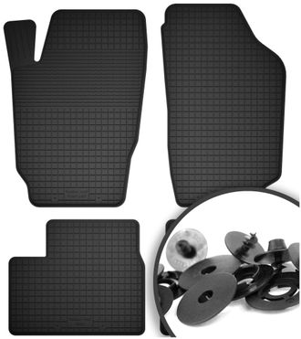 OEM Alfombrillas De Goma + Topes Para: Peugeot 206 Hatchback, Sw, Station Wagon, Cc, Cabriolet (1998-2010)