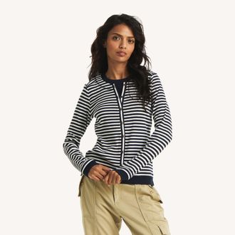 Nautica Striped Cardigan