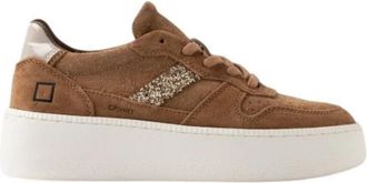 D.A.T.E. Donna Sneakers - Dames - Sneakers - Bruin - 40 EU - Katoen - Schoenen