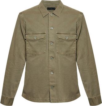 AllSaints Spotter shirt - men - Organic Cotton - M - Green