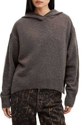 AllSaints Ines Cashmere & Wool Hooded Sweater in Mocca Brown at Nordstrom Rack, Size Small