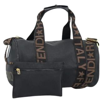 Fendi Pre-owned Weekend Bags, female, Brown, Size: ONE SIZE Pre-owned Vintage Canvas Weekend Bag