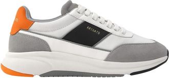 Axel Arigato Grijze Sneakers met Oranje Details - Heren - Sneakers - Veelkleurig - 40 EU - Schoenen