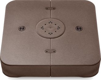 Best Choice Products 330lb Capacity Fillable Heavy-Duty Outdoor Cantilever Umbrella Base w/ Easy-Fill Spouts - Brown