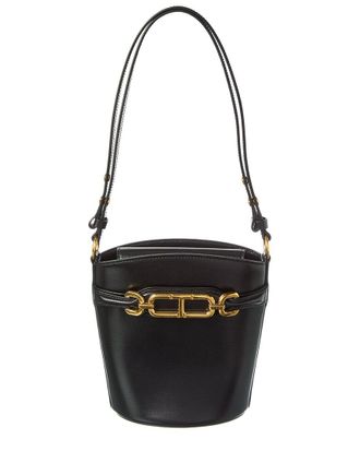 Tom Ford Logo Small Leather Bucket Bag