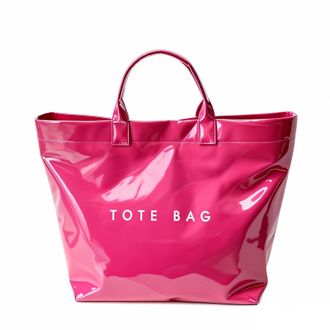 Generic Christmas Plaid PVC Tote Bag for Women Letters Print Tote Bag Plastic Handbag with Tops Handle (H)