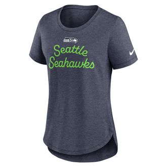Nike Seattle Seahawks Script Nike Womens NFL T-Shirt in Blue | NKMVEX5278-EVH