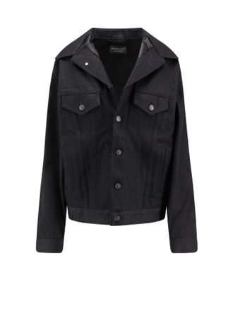Balenciaga Standing Denim Jacket-Donna