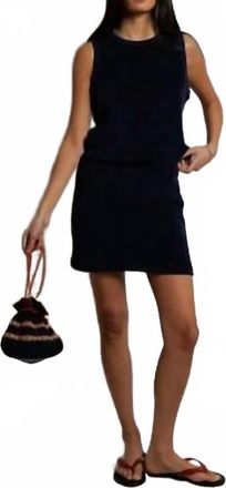 perfectwhitetee Emery Loop Terry Mini Skirt In Navy
