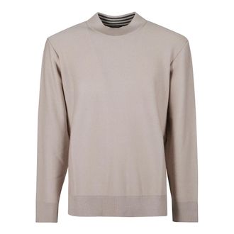 Drumohr Round-neck Knitwear, male, Beige, Size: M Round Neck Sweater