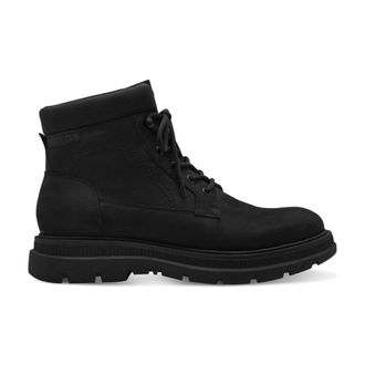 s.Oliver Zwarte Casual Enkellaarsjes voor Mannen - Heren - Veterlaarzen - Zwart - 41 EU - Leer - Schoenen