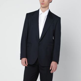 Dolce & Gabbana Giacca monopetto blu scuro in lana
