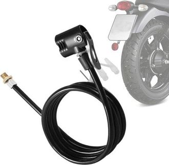 OEM Manguera Para Bomba De Aire - Manguera Para Bomba De Bicicleta - Para Inflar Neum&aacute;ticos - Conexi&oacute;n Herm&eacute;tica - 125 Cm - Negra