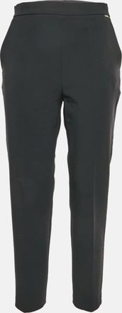 Elisabetta Franchi Black Crepe Straight Fit Trouser