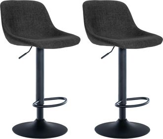 Clp Clp - Set De 2 Taburetes De Bar Loft Negro Tela