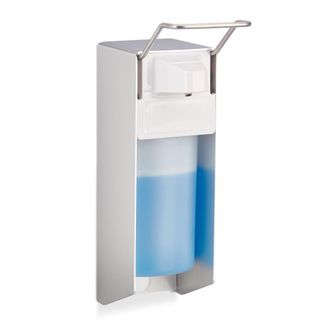 Relaxdays Relaxdays - 2 Dispensadores De Jab&oacute;n 500 Ml, Para Pared, Blanco, Pl&aacute;stico-metal, 28 X 8 X 15 Cm