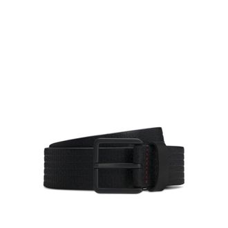HUGO BOSS Leather belt with embossed logos