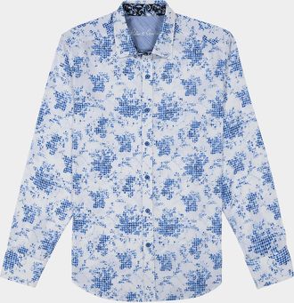 Robert Graham Mens Angola Jacquard Floral Sport Shirt
