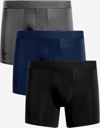 Commando Essential Modal Modern Fit Boxer Brief 3-Pack in Black/dark Navy/titanium at Nordstrom, Size Xx-Large